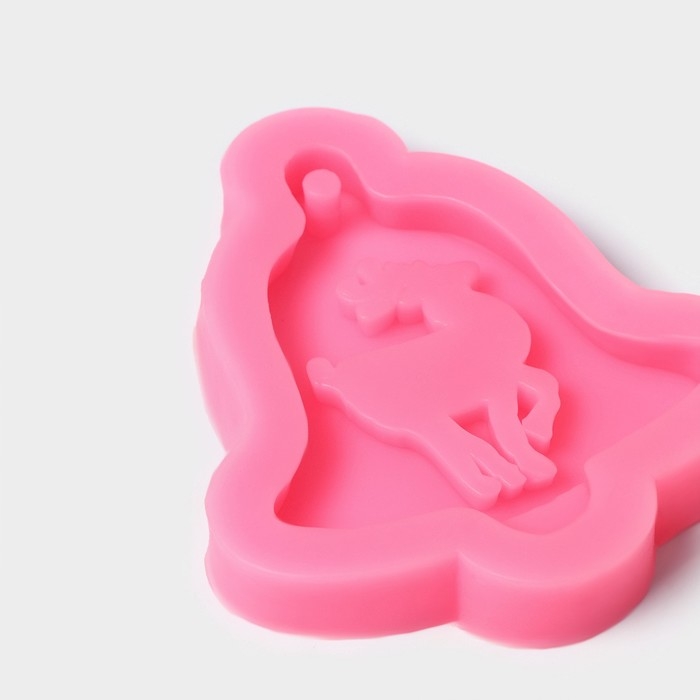 Молд новогодний &laquo;Колокольчик оленя&raquo;, силикон, 10&times;9&times;1,5 см, цвет МИКС