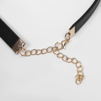 Чокер &laquo;Цепь&raquo; модерн, цвет чёрный в золоте,41 см