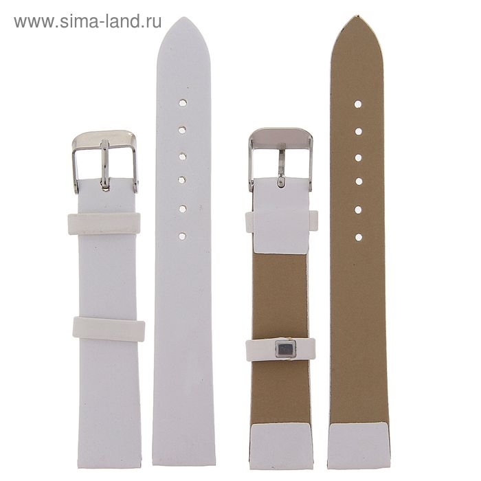 Ремешок для часов Ремешок для часов "Соломон", 16 мм, экокожа, l-18 см, белый