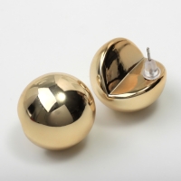 Серьги пластик «Сфера» правда, цвет золото Серьги пластик «Сфера» правда, цвет золото