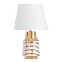 Лампа настольная "Карла" 1х40Вт Е14 белый/золото 22х22х36см