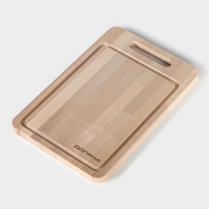 Доска разделочная Доляна &laquo;Фигурная ручка&raquo;, 29&times;19&times;1,5 см, берёза