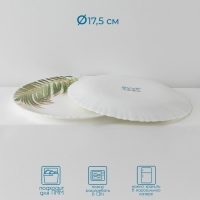 Сервиз столовый Avvir &laquo;Юкка&raquo;, 18 предметов: 6 тарелок d=16,5 см, d=17,5 см, d=23 см, стеклокерамика, цвет белый