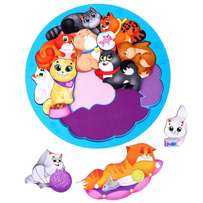 Головоломка &laquo;&lrm;Котики&raquo;&lrm;, цветная подсказка