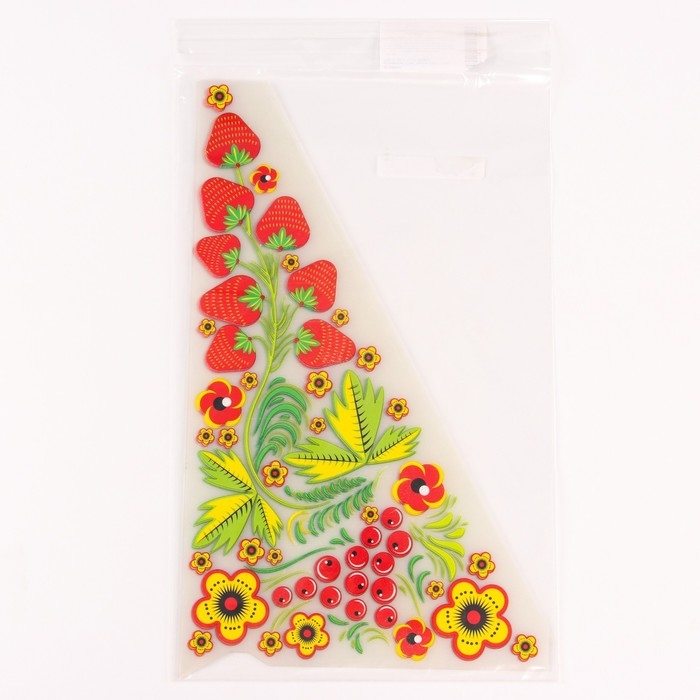 Термотрансфер &laquo;Хохлома ягодки&raquo;, уголок справа, 20 х 35 см, набор 10 шт.