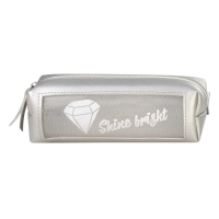 Пенал мягкий, 1 отделение, 55 х 195 х 60 мм, объёмный, искусственная кожа, с окном, нейлон, Феникс "Бриллиант" серый 61313 Пенал мягкий, 1 отделение, 55 х 195 х 60 мм, объёмный, искусственная кожа, с окном, нейлон, Феникс "Бриллиант" серый 61313