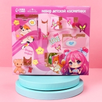 Набор детской косметики &laquo;Аниме&raquo;, тени, блеск для губ, накладные ногти, глиттер, кольцо, браслет