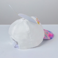 Кепка детская для девочки &laquo;Заюшка&raquo;, с ушками, цвет белый, р-р 52-54, 5-7 лет