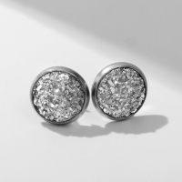 Пусеты &laquo;Акрил&raquo;, цвет серебристый