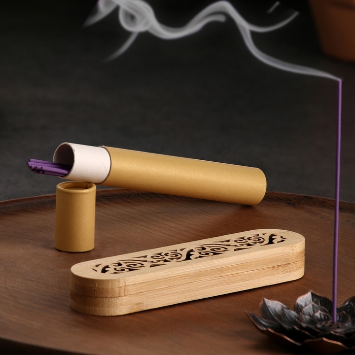 Набор благовоний с подставкой Набор благовоний с подставкой "Орнамент", чёрной