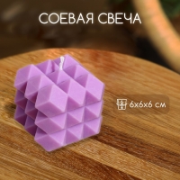 Свеча "Ромбики" 6х6х6 см, соевый воск МИКС Свеча "Ромбики" 6х6х6 см, соевый воск МИКС