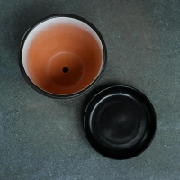 Горшок для цветов &laquo;Фиалка&raquo;, 1 л, d=15 см, h=13 см, керамический, с поддоном