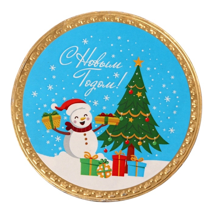 Новый год. Шоколадная медаль "С Новым Годом", 25 г