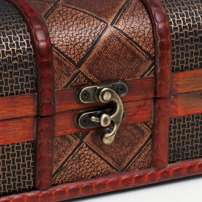 Шкатулка сундучок "Клетка и сеточка" набор 2 шт 7,5х11,5х7 см 10,5х15х11 см