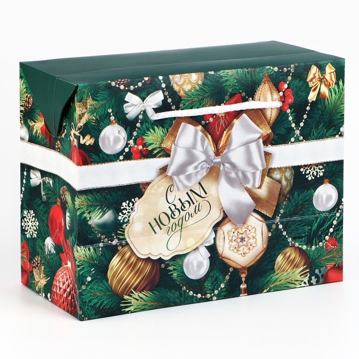 Пакет - коробка &laquo;Новогодний подарок&raquo;, 23 х 18 х 11 см, Новый год