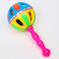 Погремушка &laquo;Яркий маракас&raquo;,17,5 см, цвет МИКС, Крошка Я