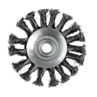 Щетка металлическая для УШМ ТУНДРА, крученая проволока, &laquo;тарелка&raquo;, М14, 100 мм
