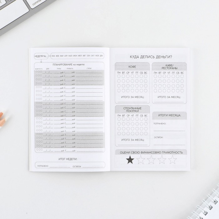 Блокнот для планирования финансов А6, 52 листа &laquo;Кот&raquo;