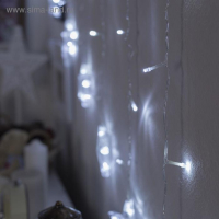 Гирлянда &laquo;Бахрома-арка&raquo; 2.5 &times; 1.2 м с насадками &laquo;Звёзды&raquo;, IP20, прозрачная нить, 136 LED, свечение белое, 8 режимов, 220 В