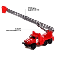 Грузовик металлический &laquo;УРАЛ &laquo;Пожарная охрана&raquo;, инерция, масштаб 1:43