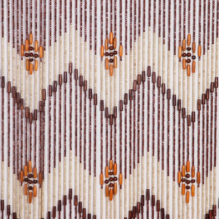 Занавеска декоративная деревянная, 90х190 см, 52 нити Занавеска декоративная деревянная, 90х190 см, 52 нити