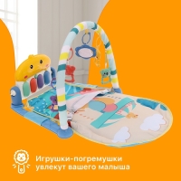 Набор 2 в 1 качель и коврик &laquo;Утёнок&raquo;, световые, звуковые эффекты, цвет синий