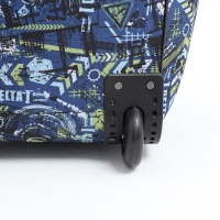 Сумка дорожная на колёсах, отдел на молнии, с увеличением, наружный карман, длинный ремень, цвет синий Сумка дорожная на колёсах, отдел на молнии, с увеличением, наружный карман, длинный ремень, цвет синий