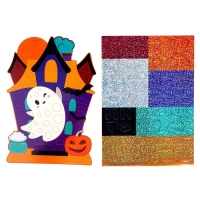 Аппликация стикерами на хэллоуин форменная &laquo;Привидение в замке&raquo;, набор для творчества