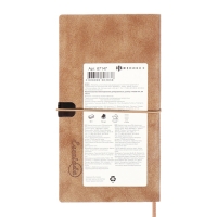 Еженедельник датир 2025г 175х95мм мягк обл иск кож 64л ESCALADA, бл тис, бл 70 г/м&sup2;,бежевый