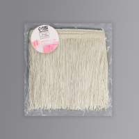 Тесьма декоративная «Бахрома», 20 см, 5 ± 0,5 м, цвет бежевый Тесьма декоративная «Бахрома», 20 см, 5 ± 0,5 м, цвет бежевый