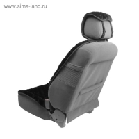 Накидка на переднее сиденье, искусственный мех, ромб, размер 55 х 135 см, черный Накидка на переднее сиденье, искусственный мех, ромб, размер 55 х 135 см, черный