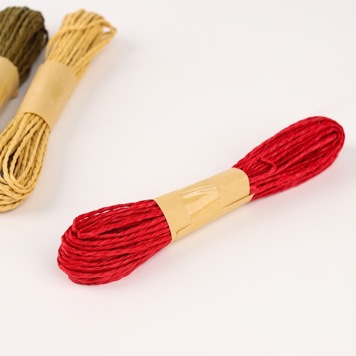 Рафия &laquo;Природа&raquo;, длина 1шт. &mdash; 10 м., набор 6 шт., цвет МИКС