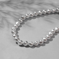 Бусины пластиковые на нити «Жемчуг» 0,8×0,8×0,4 см, (набор 110 шт.), цвет белый Бусины пластиковые на нити «Жемчуг» 0,8×0,8×0,4 см, (набор 110 шт.), цвет белый