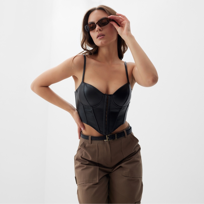 Корсет женский кожаный, MIST, р. XS, черный Корсет женский кожаный, MIST, р. XS, черный