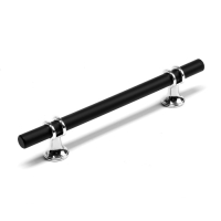 Ручка скоба CAPPIO CAMDEN, м/о 128 мм, d=12 mm, пластик, цвет хром/черный Ручка скоба CAPPIO CAMDEN, м/о 128 мм, d=12 mm, пластик, цвет хром/черный