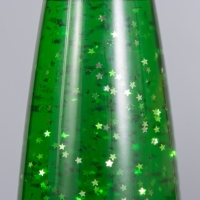 Лава-лампа "Ракета" 1х30Вт Е14-R39 (блестки) зеленый 11х11х41см