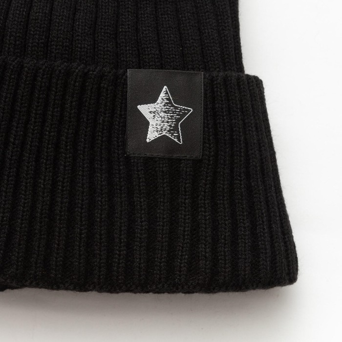 Шапка детская, цвет черный, размер 48-52 Шапка детская, цвет черный, размер 48-52