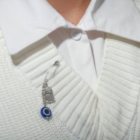 Булавка-оберег &laquo;Удачи на дороге&raquo;, 6 см, цвет синий в серебре