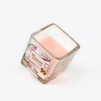 Ароматическая свеча в стекле &laquo;Сочиняй мечты&raquo;, аромат малина, 5,3 х 5,3 х 5,5 см.