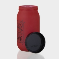 Банка стеклянная для сыпучих продуктов &laquo;Любовь на кухне&raquo;, 1 л, цвет красный