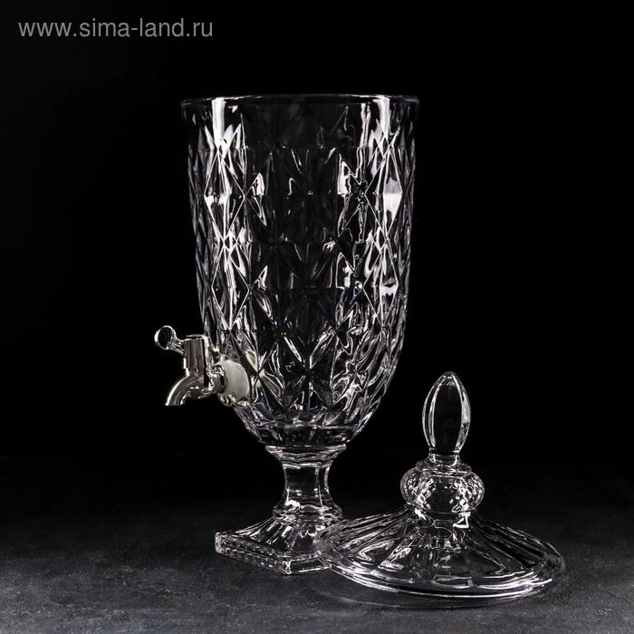 Диспенсер для напитков стеклянный Magistro &laquo;Восторг&raquo;, 4,5 л, 26&times;20&times;54 см