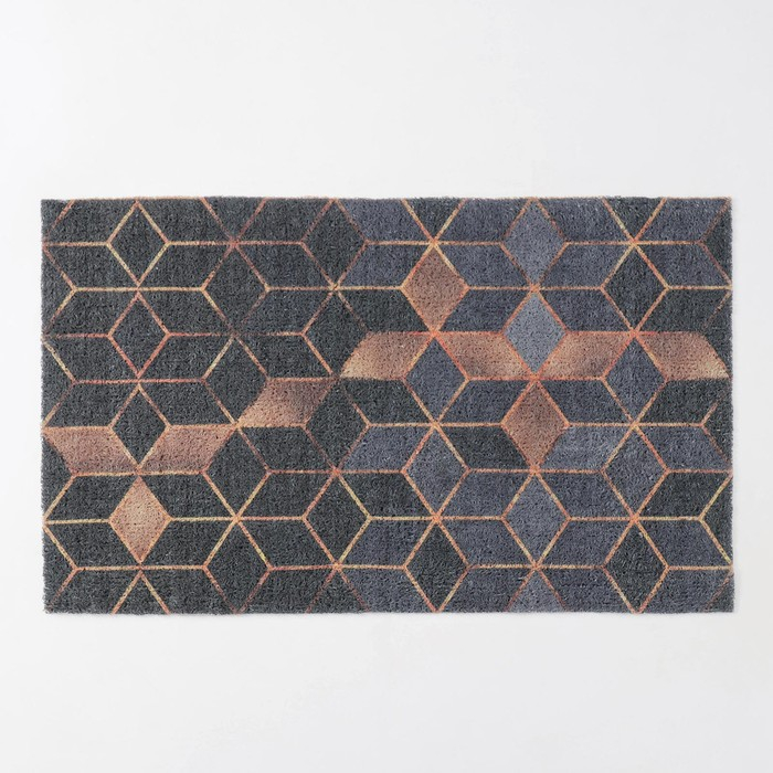 Коврик придверный грязезащитный Доляна &laquo;Бурлеск&raquo;, вырезной, 45&times;75 см