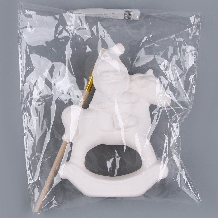 Новый год! Фигурка под роспись «Дед Мороз верхом», с кистью Новый год! Фигурка под роспись «Дед Мороз верхом», с кистью