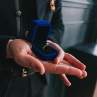 Футляр бархатный под кольцо &laquo;Геометрия&raquo;, 5&times;5,5&times;4, цвет синий