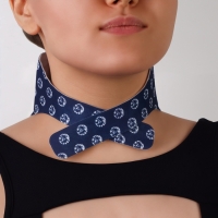 Бандаж самонагревающийся для шеи, 14 &times; 18 &times; 0,5 см, цвет синий