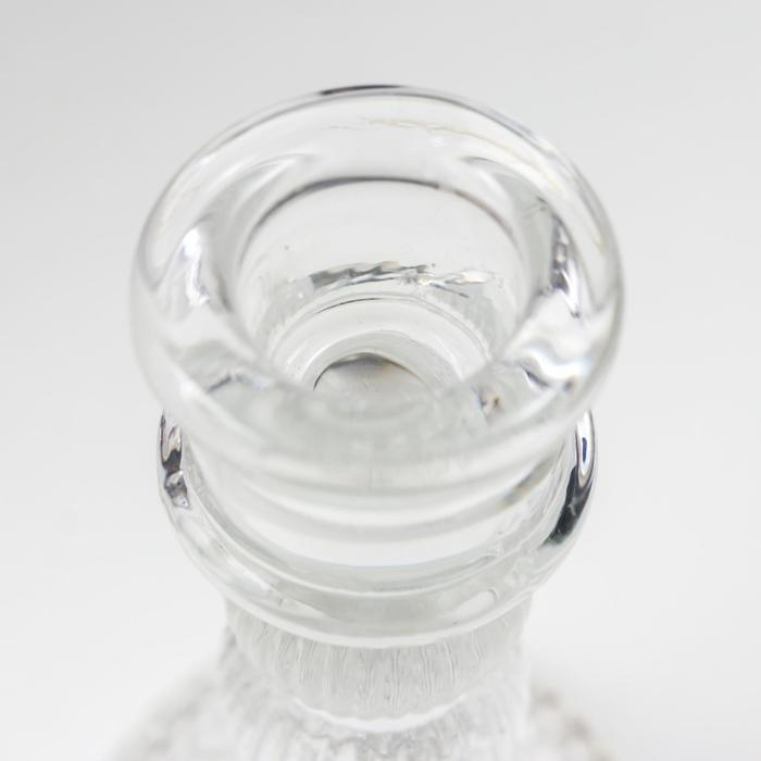 Подсвечник стекло на 1 свечу "Колонна с шарами"  прозрачный 15,5х8,5х8,5 см