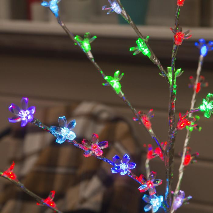 Светодиодный куст &laquo;Ромашки&raquo; 1.5 м, 84 LED, мигание, 220 В, свечение мульти (RG/RB)