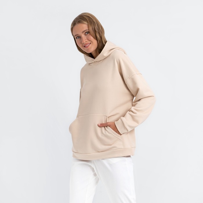 Худи женское MINAKU: Casual collection цвет бежевый, р-р 48