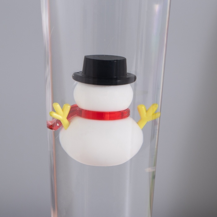 Лава лампа &laquo;Снеговик&raquo; LED 3хААА, USB серебро 6,5х8х23,7см