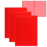 Набор папок А5, 20 вкладышей, Calligrata, красные, 3 штуки